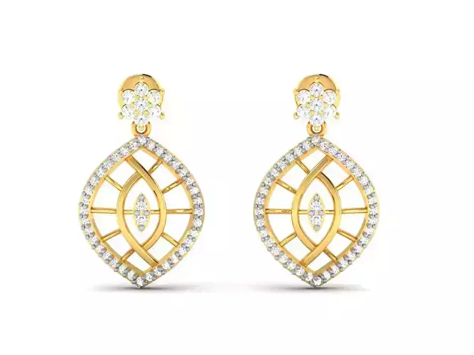 Women earrings 3dm render detail 3D print model