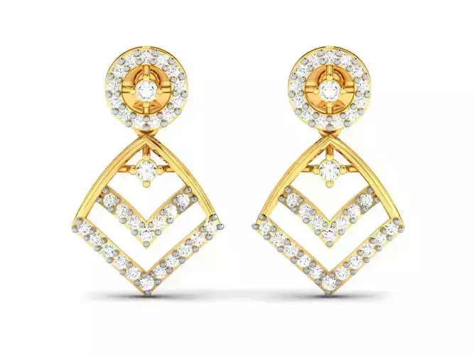 Women earrings 3dm render detail 3D print model