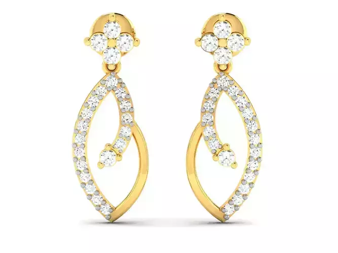 Women earrings 3dm render detail 3D print model