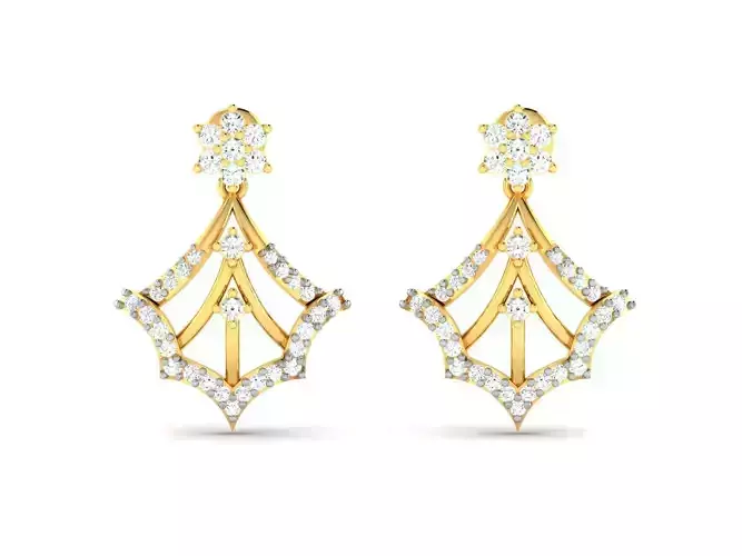 Women earrings 3dm render detail 3D print model