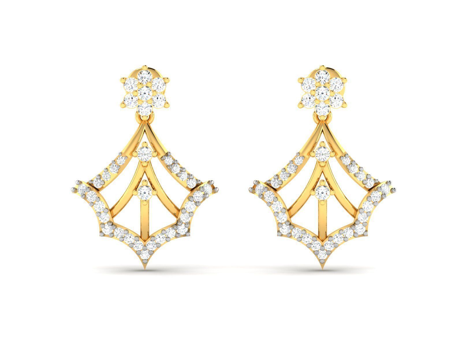 Women earrings 3dm render detail 3D print model 3D print model_3