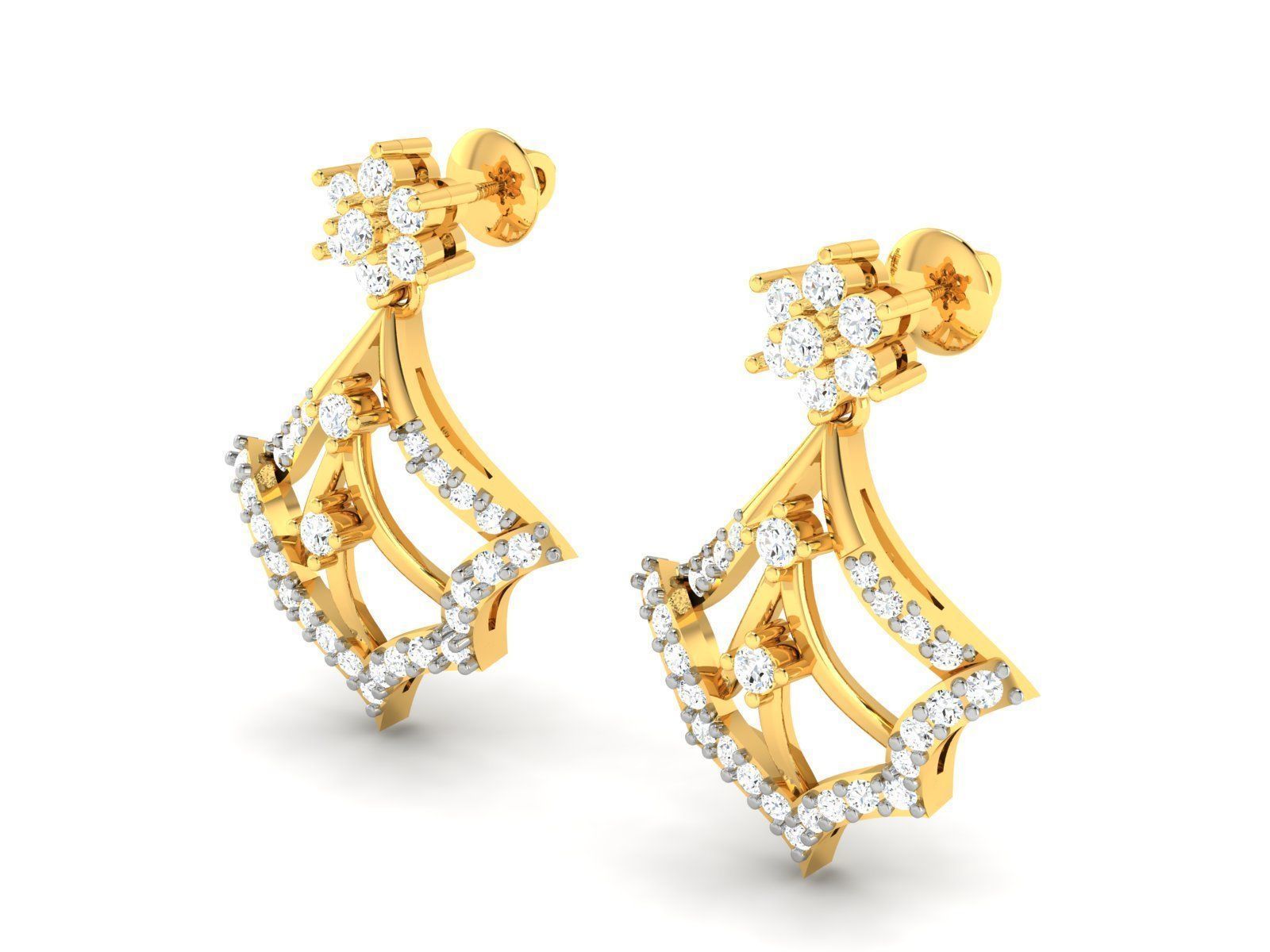 Women earrings 3dm render detail 3D print model 3D print model_2