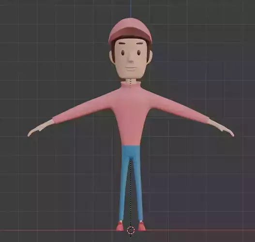 cap man lowpoly