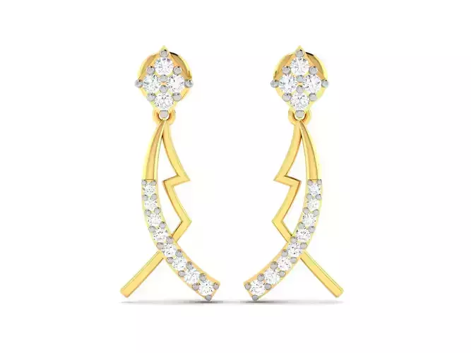 Women earrings 3dm render detail 3D print model