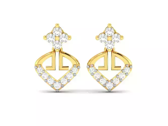 Women earrings 3dm render detail 3D print model