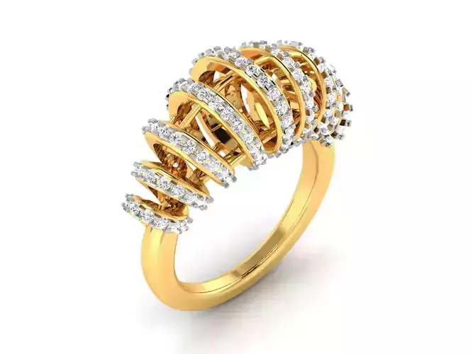 Ring-3041 elegant diamond ring gold