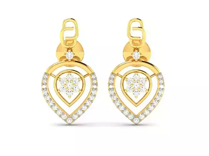 Women earrings 3dm render detail 3D print model