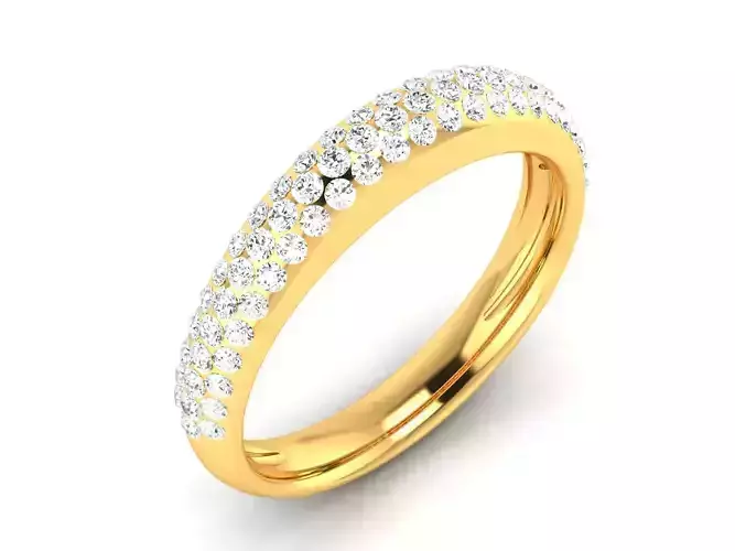 Ring-3025 diamond eternity ring gold 3D print model