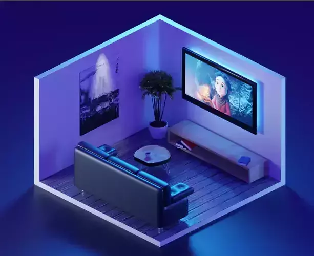 Living-Room living room with tv and couch