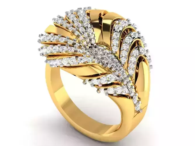 Ring-3016 gold diamond ring