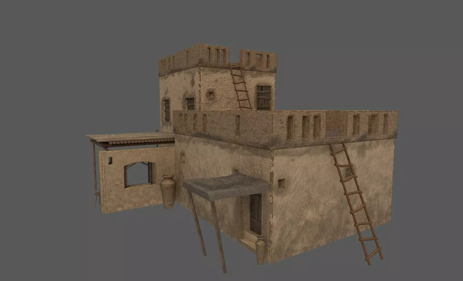 Desert House 3D model_0