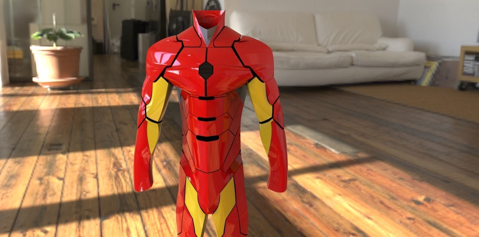 IRON MAN SUIT Low-poly 3D model_2