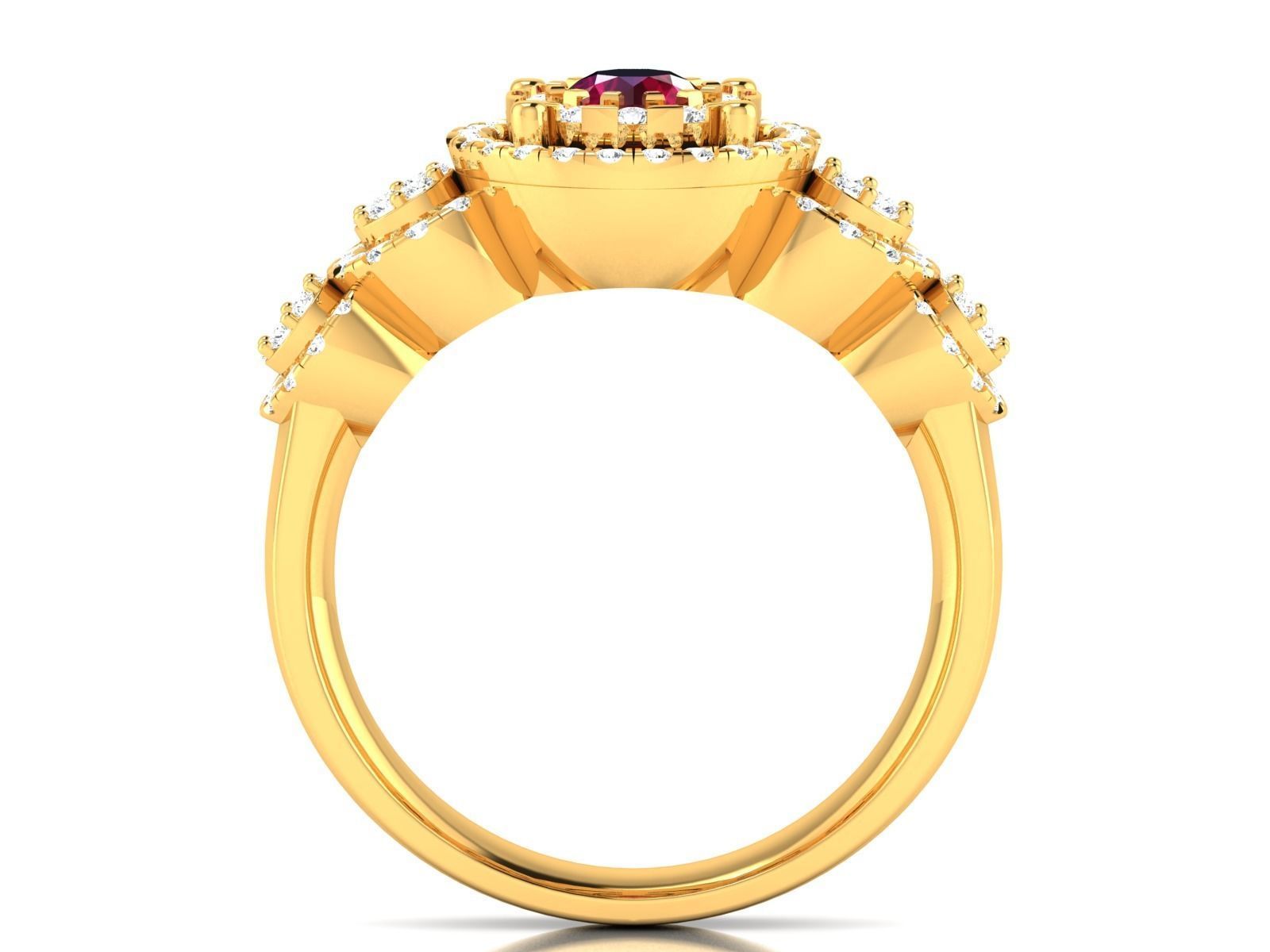 Ring-2899 ruby and diamond ring gold 3D print model_3