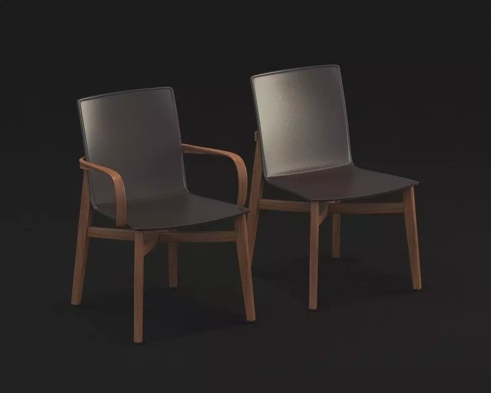 Chair of Dinning or working Free 3D model_0