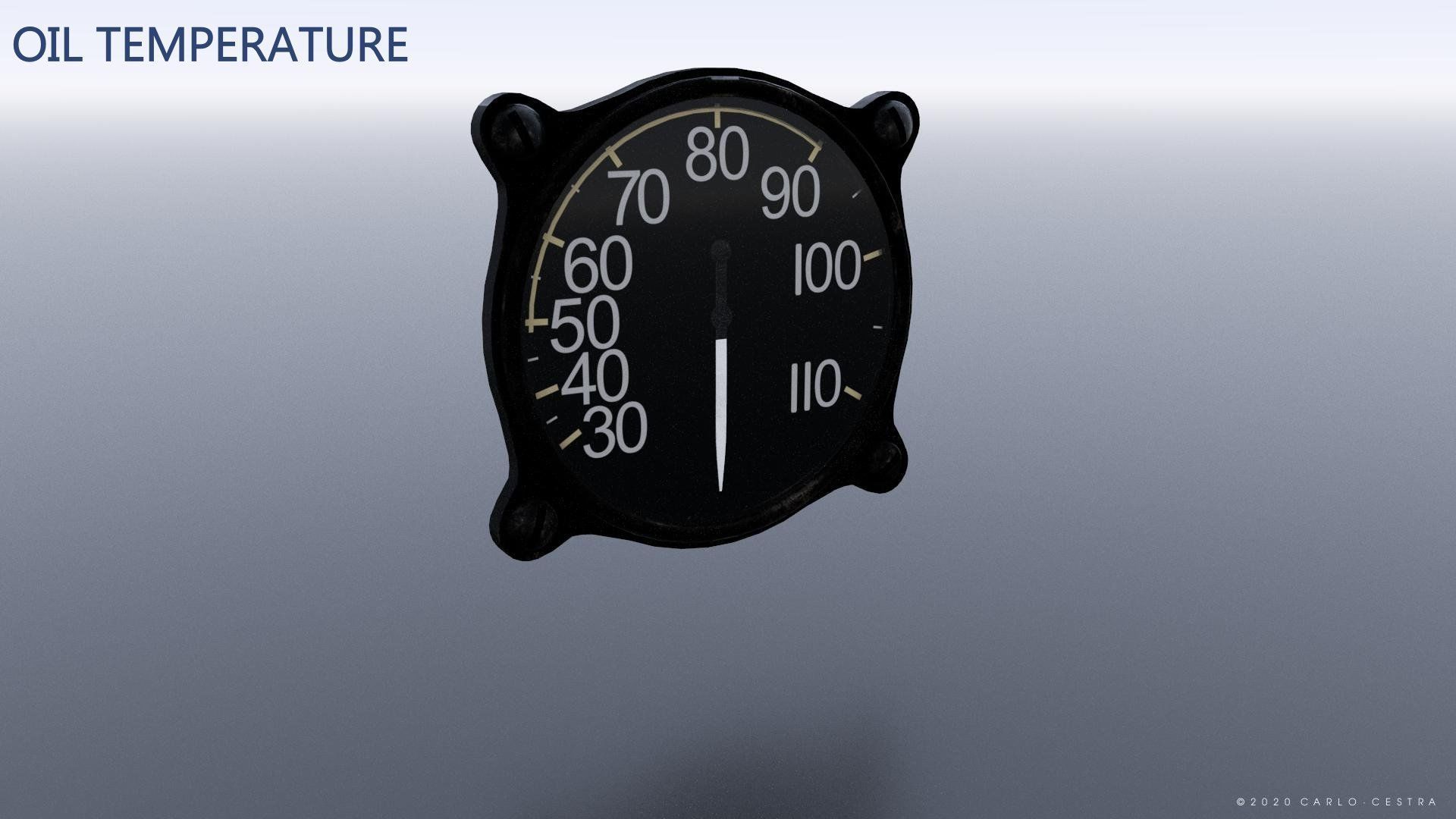 WW2 IMPERIAL JAPANESE FLIGHT INSTRUMENTS - ASSET PACK Low-poly 3D model_14