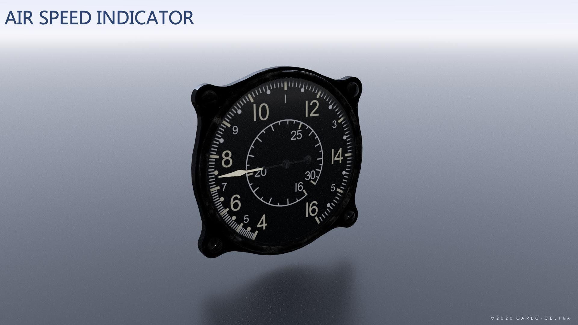 WW2 IMPERIAL JAPANESE FLIGHT INSTRUMENTS - ASSET PACK Low-poly 3D model_1