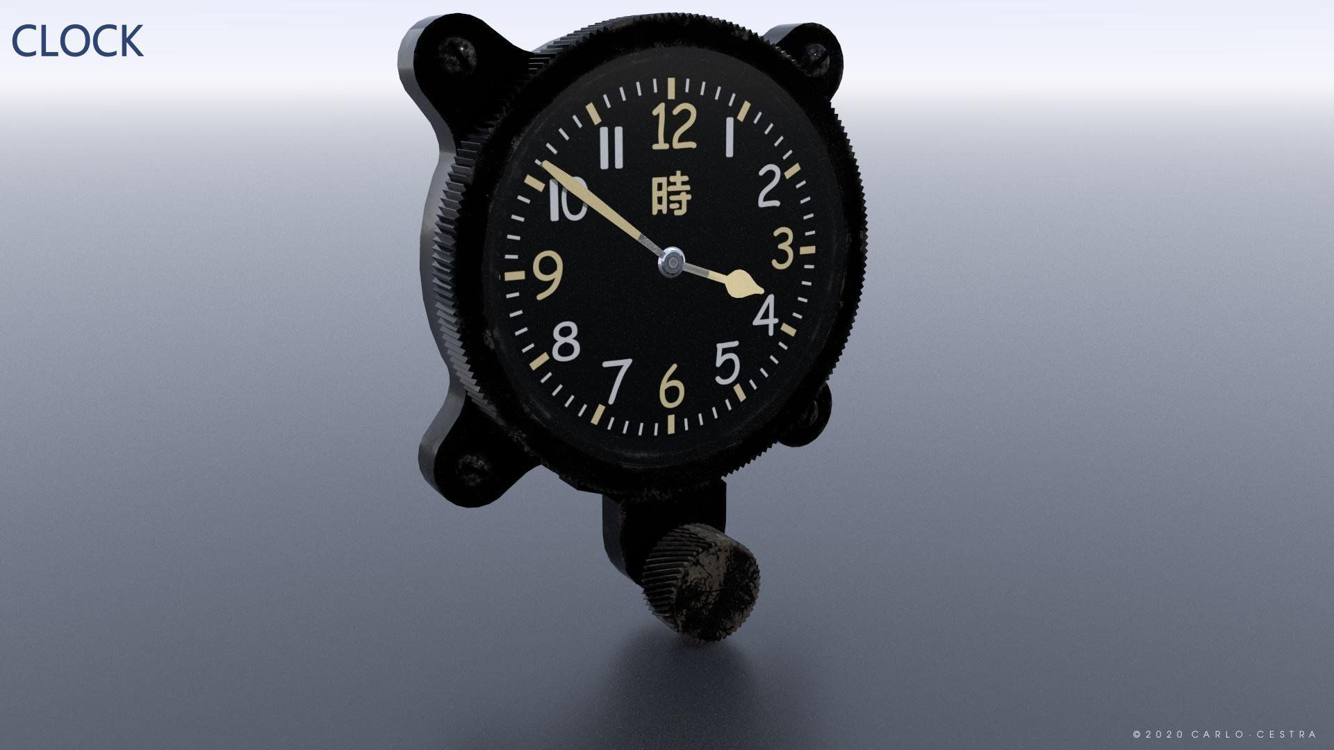 WW2 IMPERIAL JAPANESE FLIGHT INSTRUMENTS - ASSET PACK Low-poly 3D model_4
