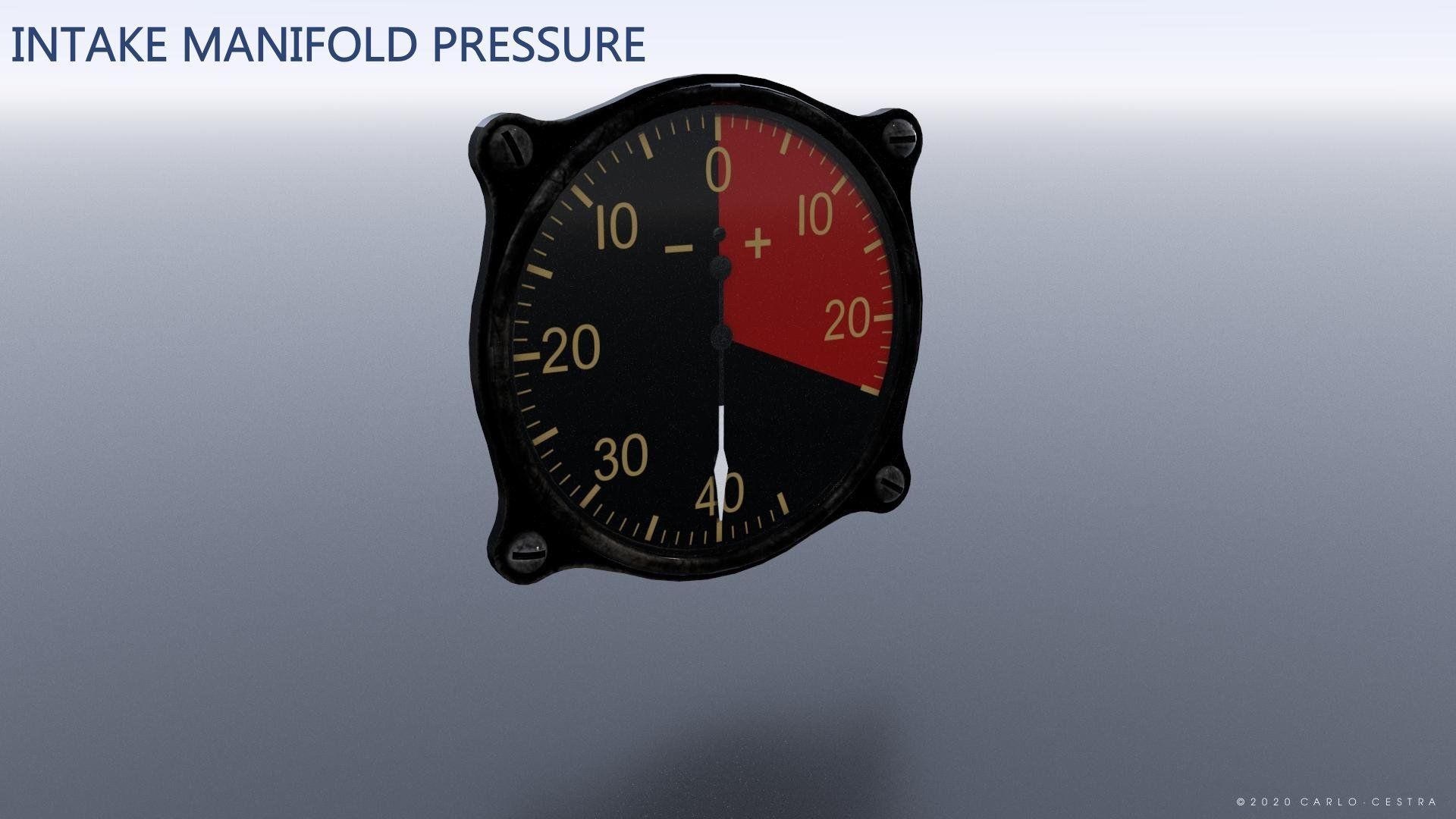 WW2 IMPERIAL JAPANESE FLIGHT INSTRUMENTS - ASSET PACK Low-poly 3D model_10