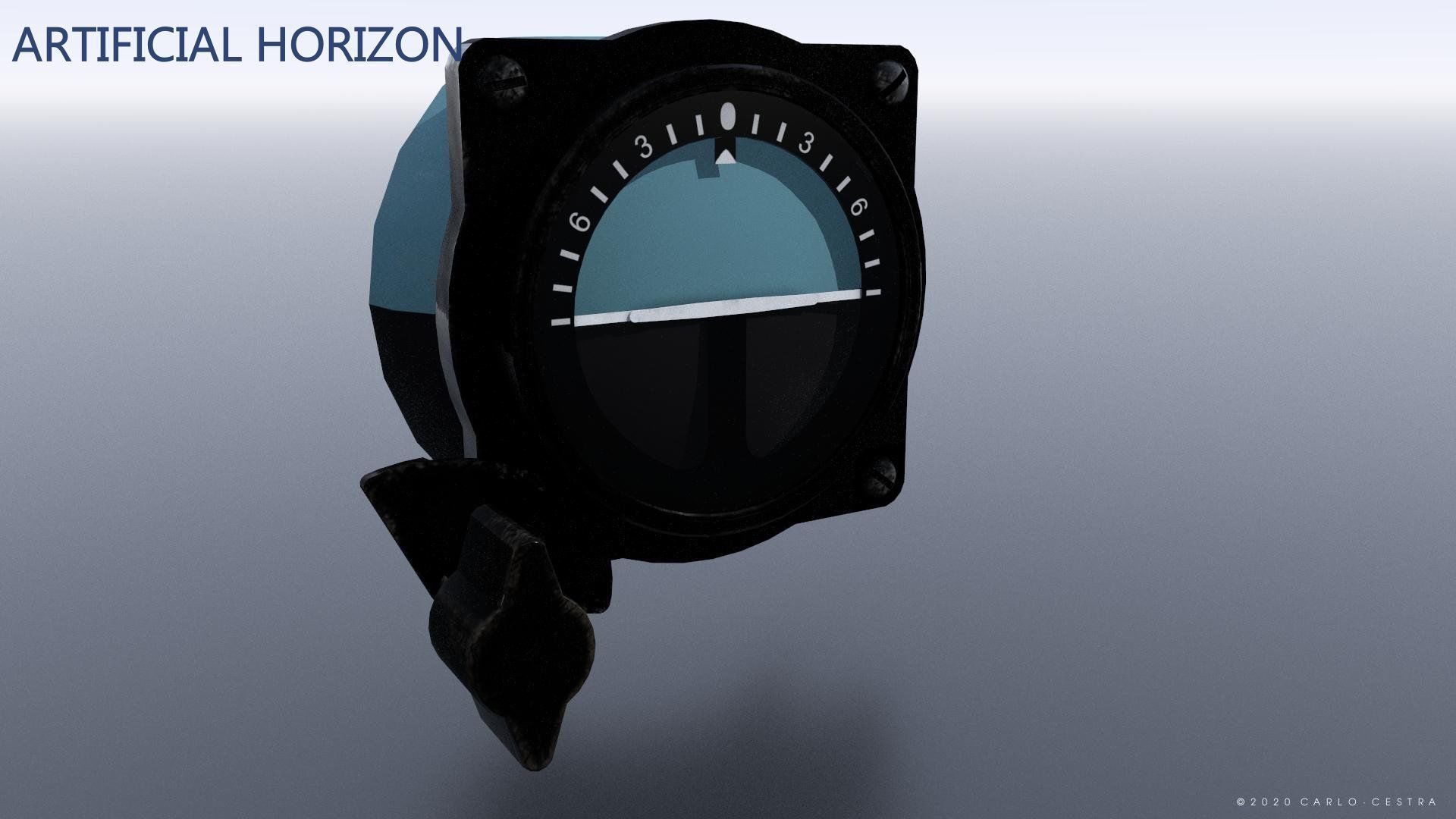 WW2 IMPERIAL JAPANESE FLIGHT INSTRUMENTS - ASSET PACK Low-poly 3D model_3