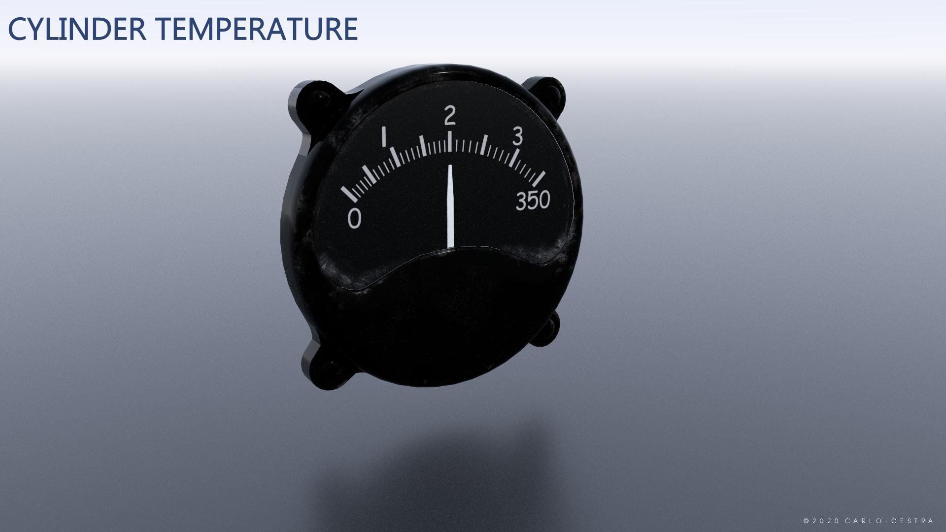 WW2 IMPERIAL JAPANESE FLIGHT INSTRUMENTS - ASSET PACK Low-poly 3D model_5