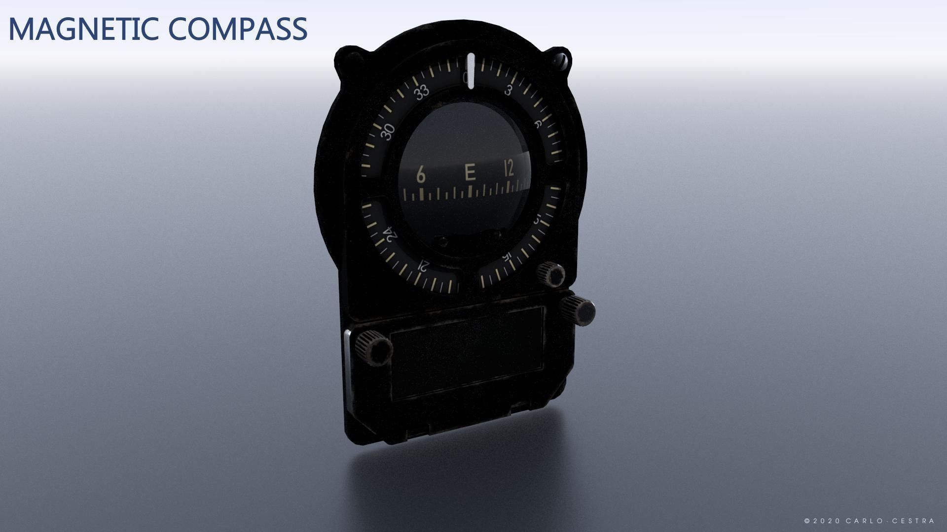WW2 IMPERIAL JAPANESE FLIGHT INSTRUMENTS - ASSET PACK Low-poly 3D model_11