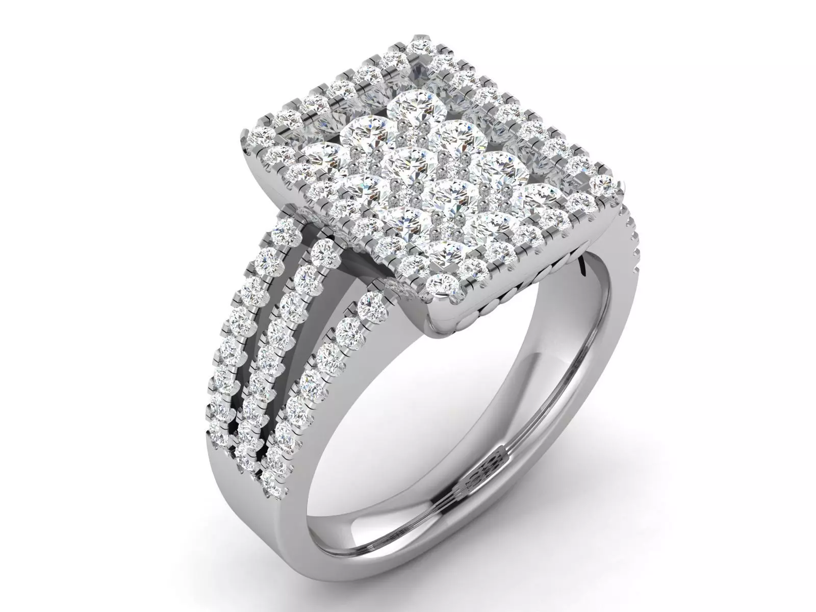Ring-2885 diamond engagement ring gold 3D print model_0