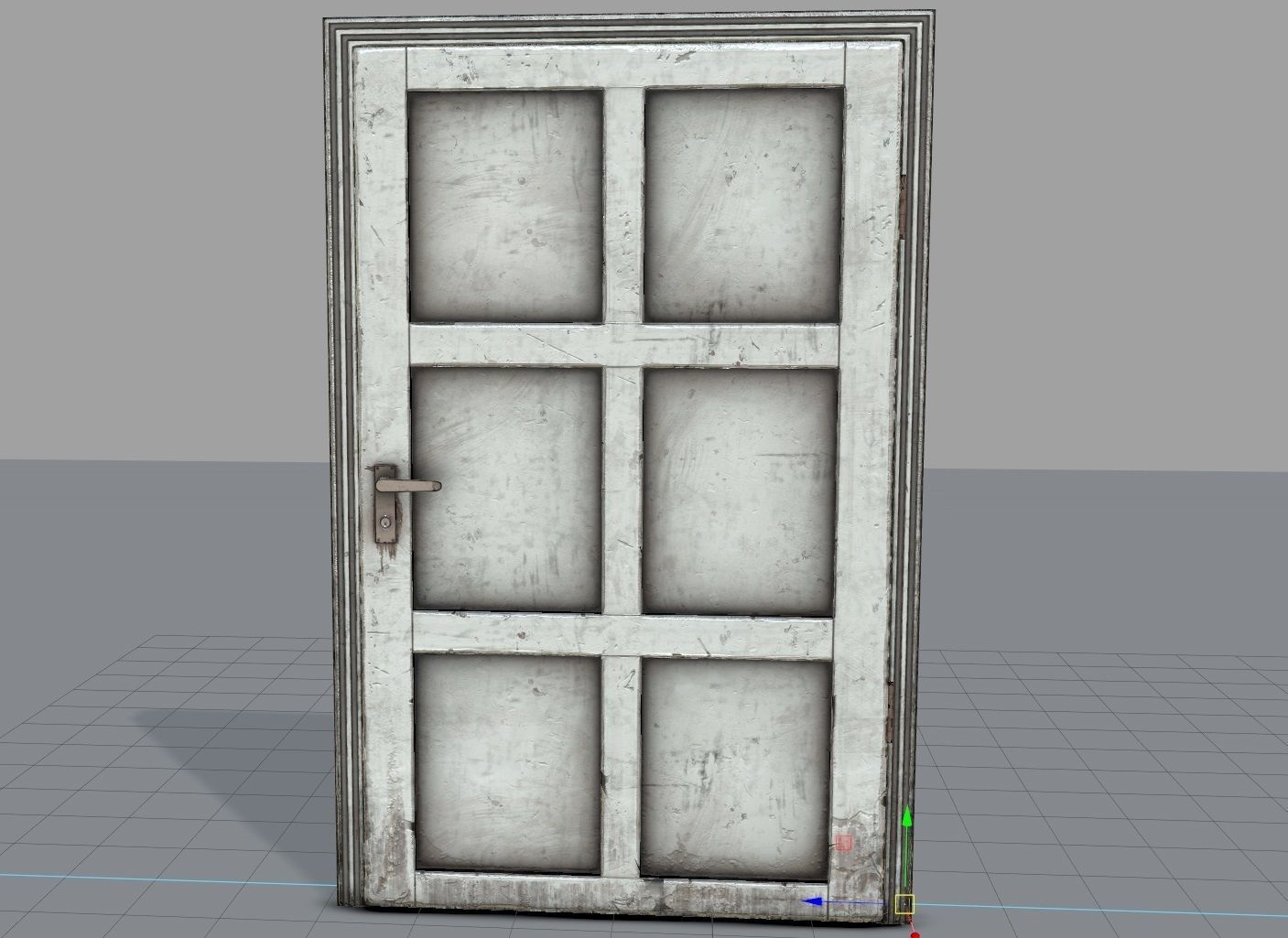 wooden Door modular  Low-poly 3D model_9