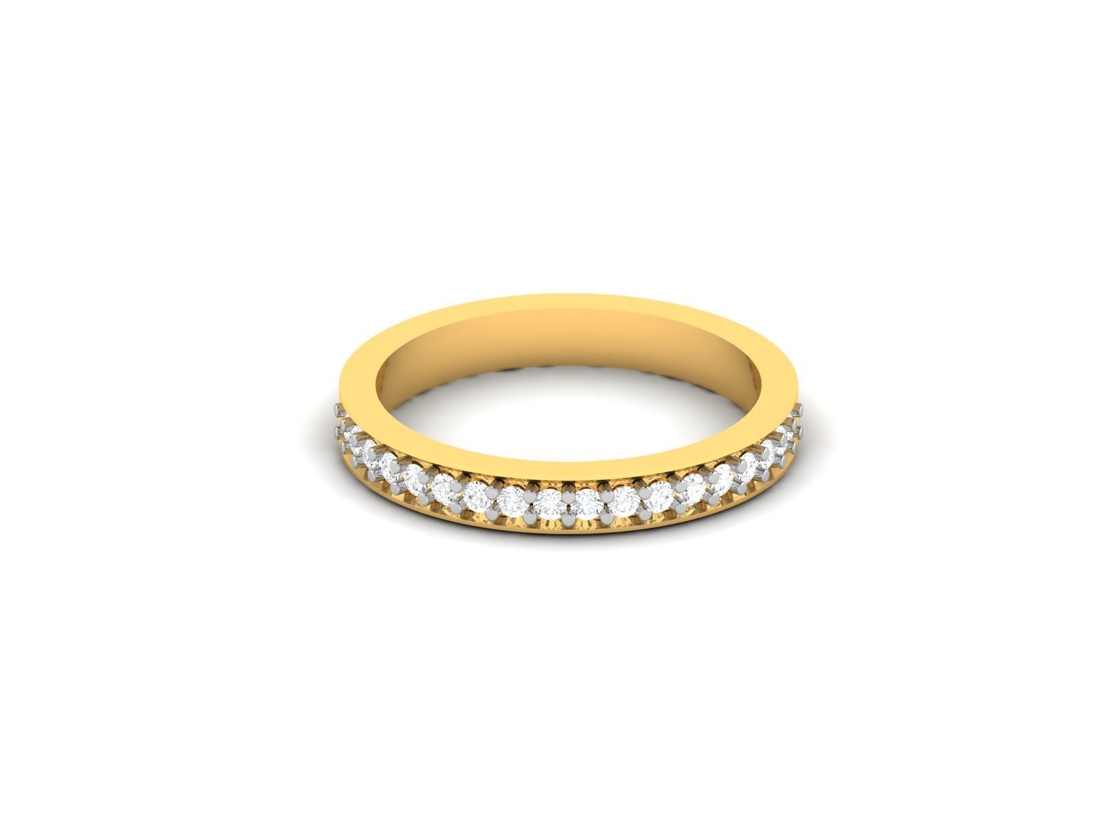 Ring-0908 gold diamond eternity ring 3D print model_7