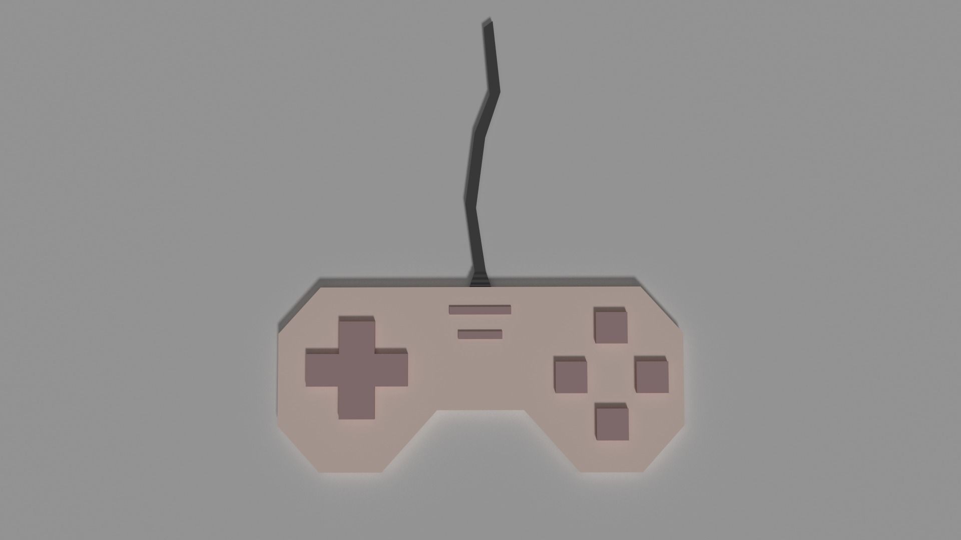 Lowpoly Controller game Low-poly 3D model_2