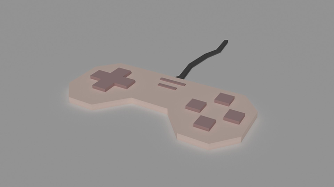 Lowpoly Controller game Low-poly 3D model