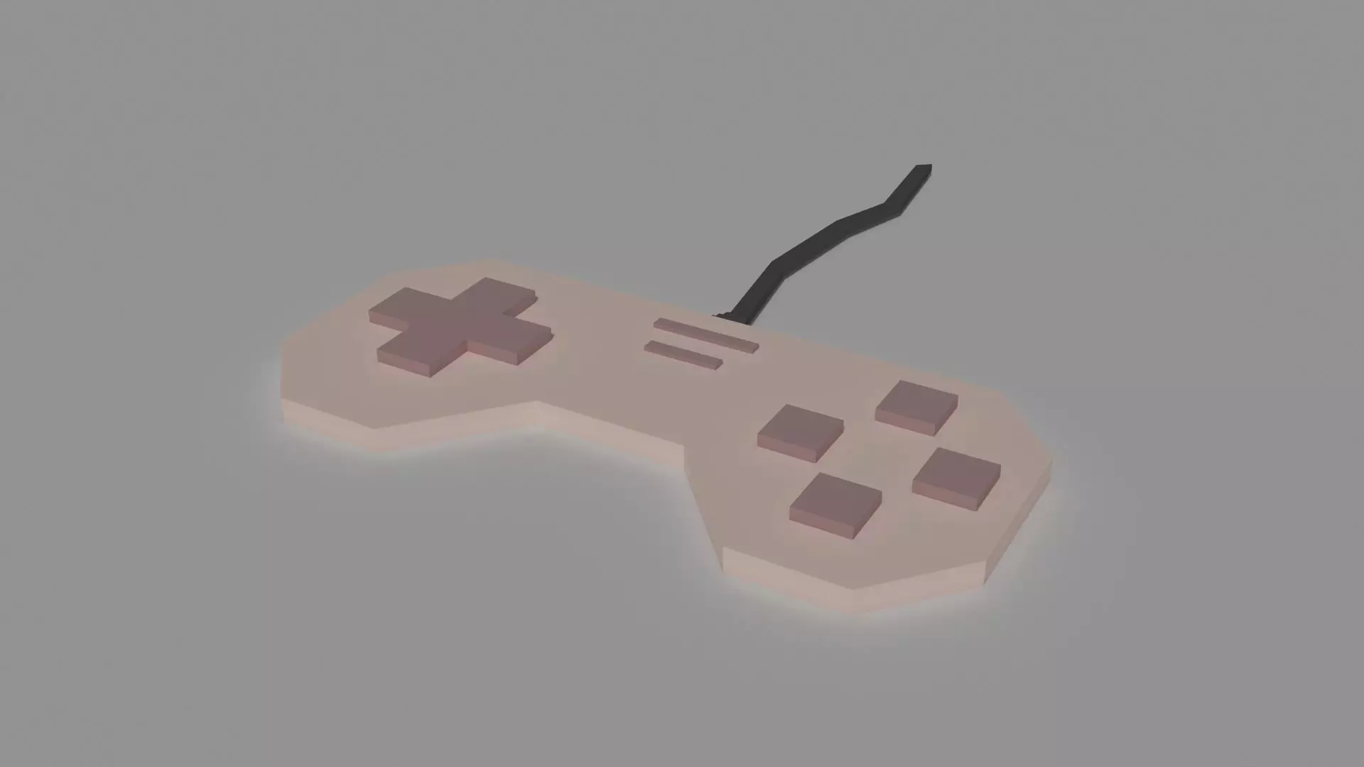 Lowpoly Controller game Low-poly 3D model
