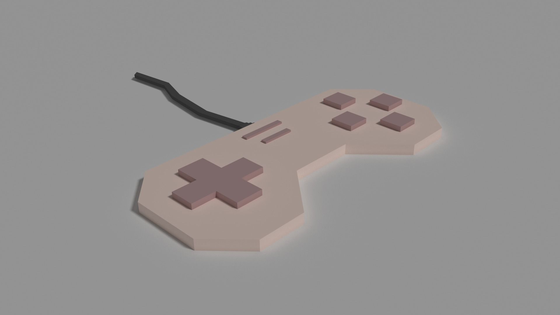 Lowpoly Controller game Low-poly 3D model_1