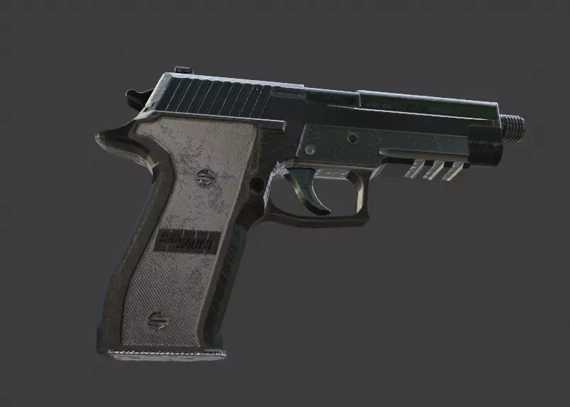 Sig Sauer P226 l Pistol Free low-poly 3D model_0