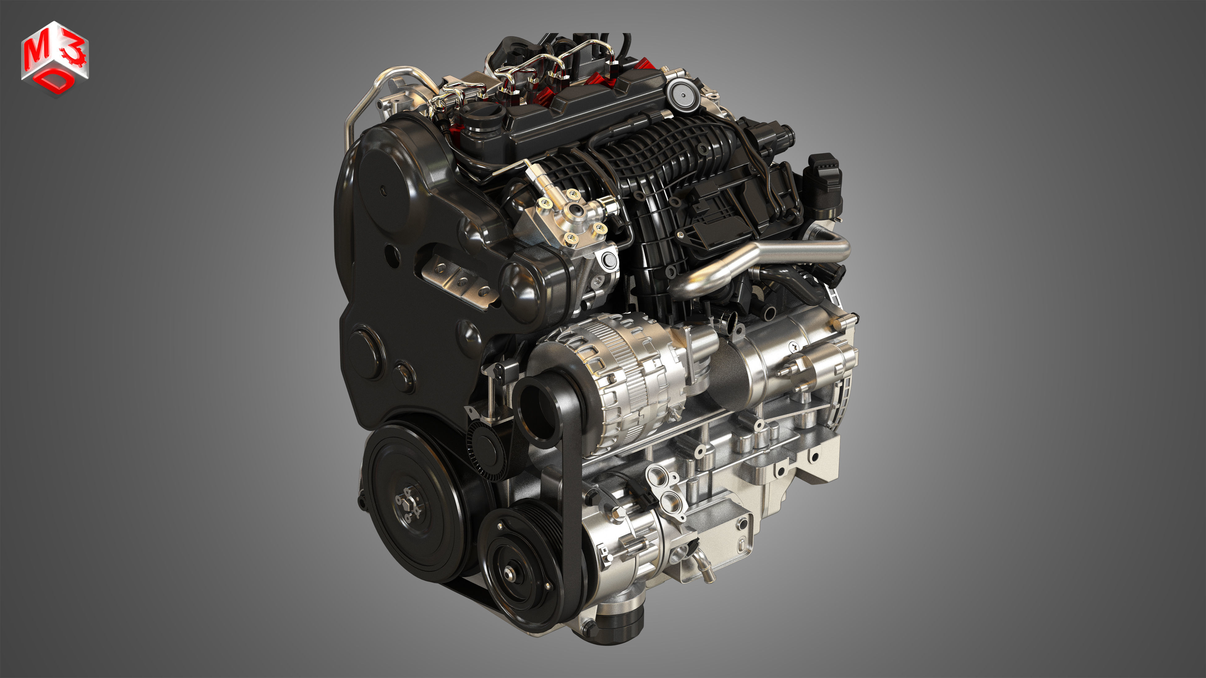 S60 T6  Drive - E 4 Cylinder Turbocharged Diesel Engine 3D model_11