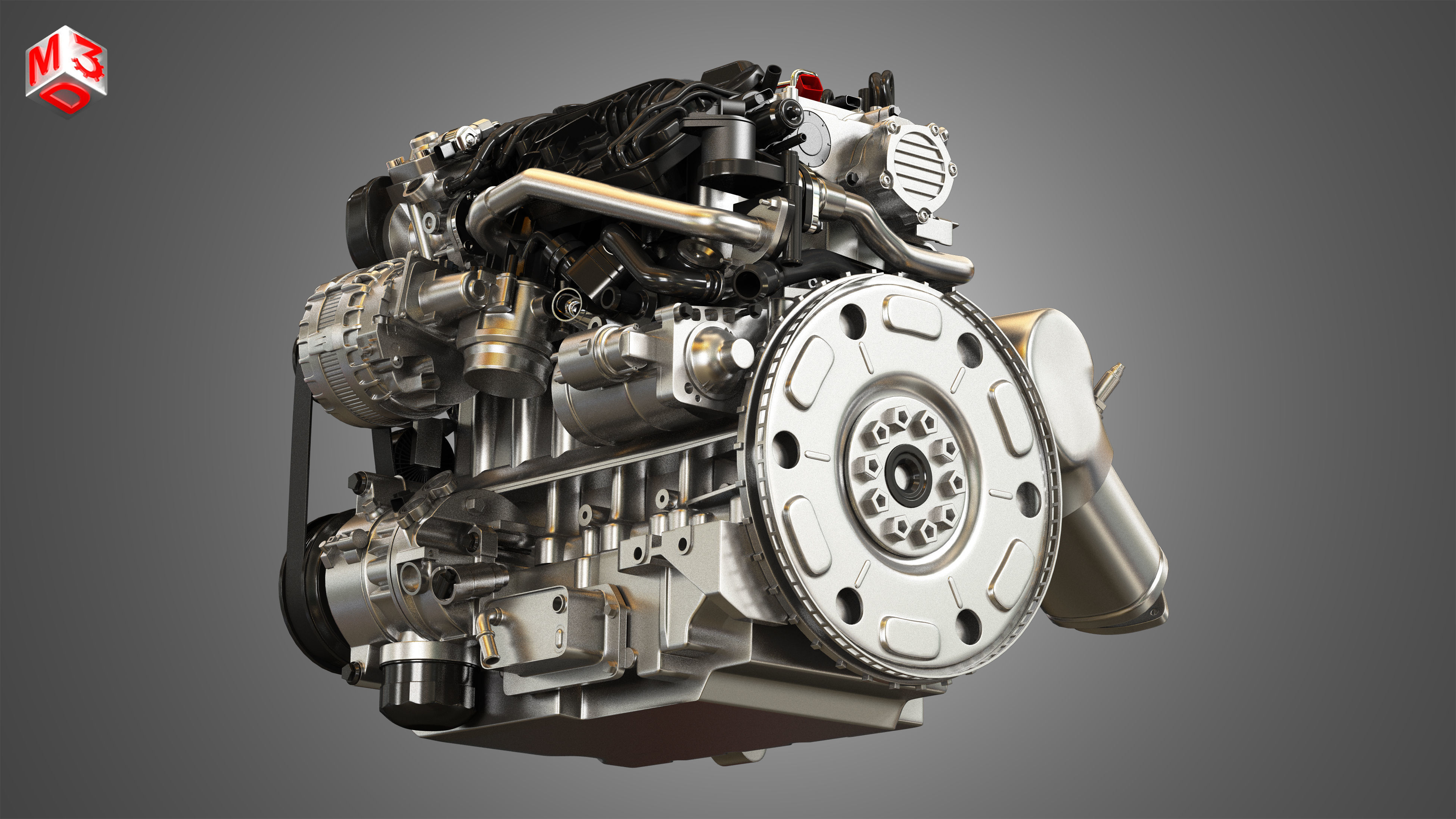 S60 T6  Drive - E 4 Cylinder Turbocharged Diesel Engine 3D model_10