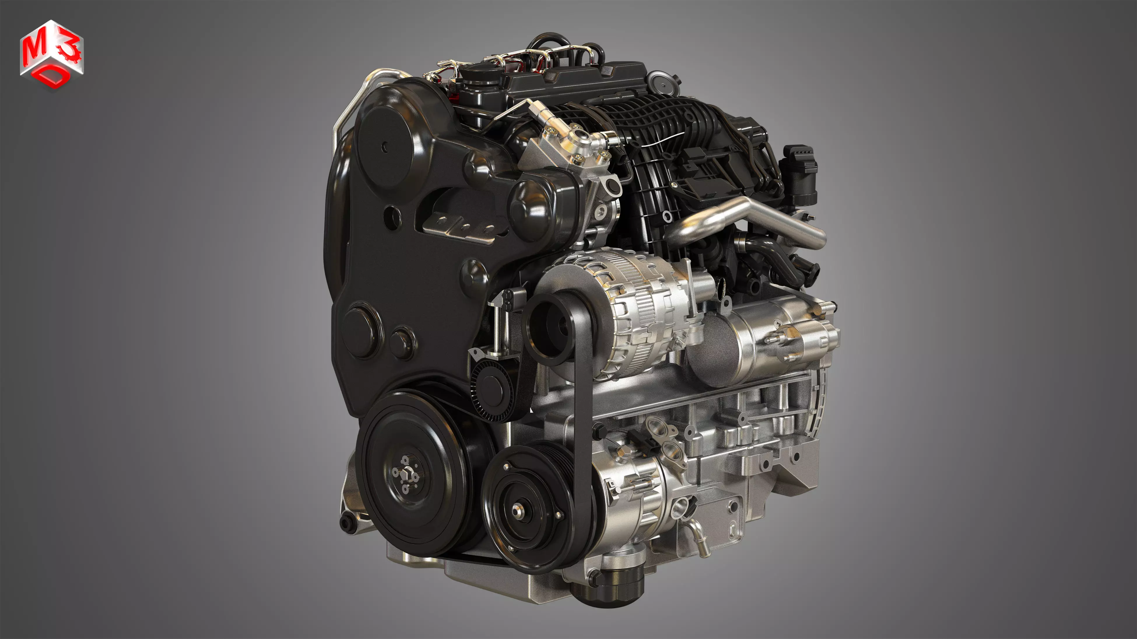 S60 T6  Drive - E 4 Cylinder Turbocharged Diesel Engine 3D model_0