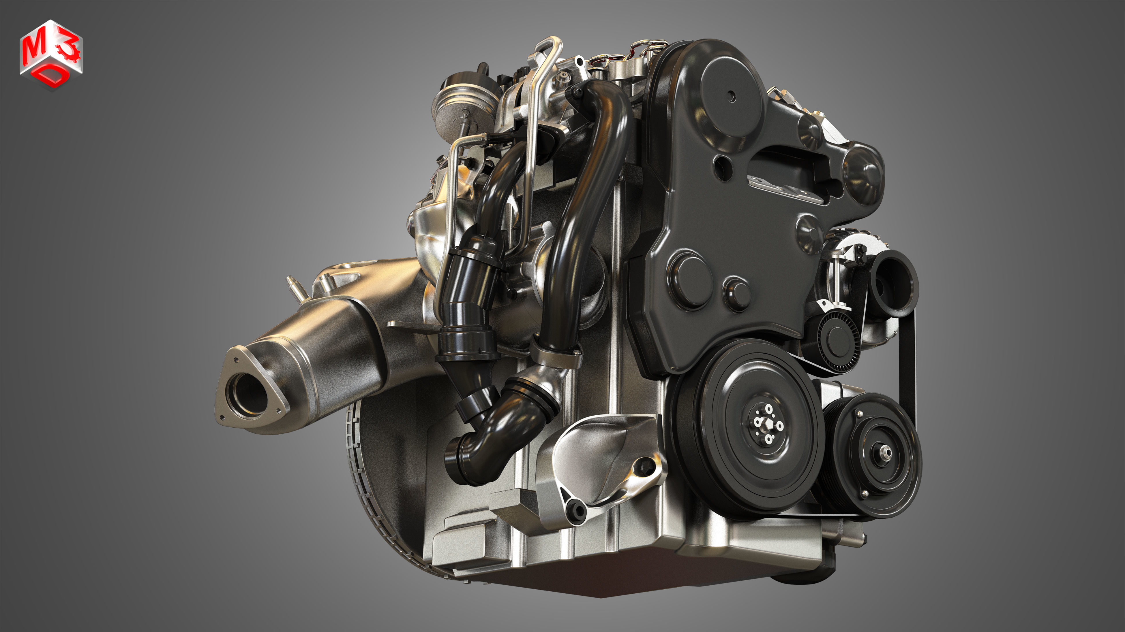 S60 T6  Drive - E 4 Cylinder Turbocharged Diesel Engine 3D model_9