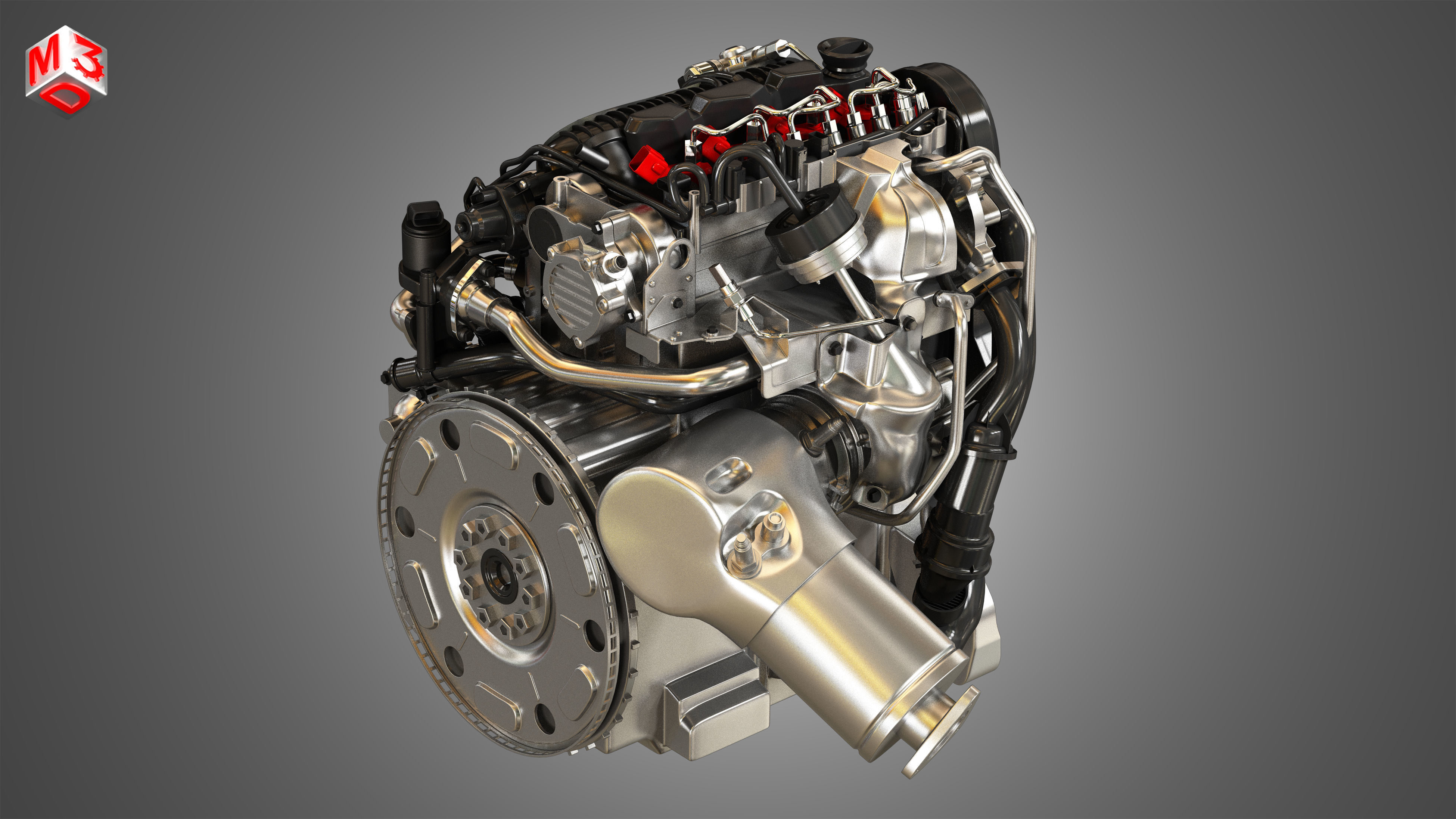 S60 T6  Drive - E 4 Cylinder Turbocharged Diesel Engine 3D model_12