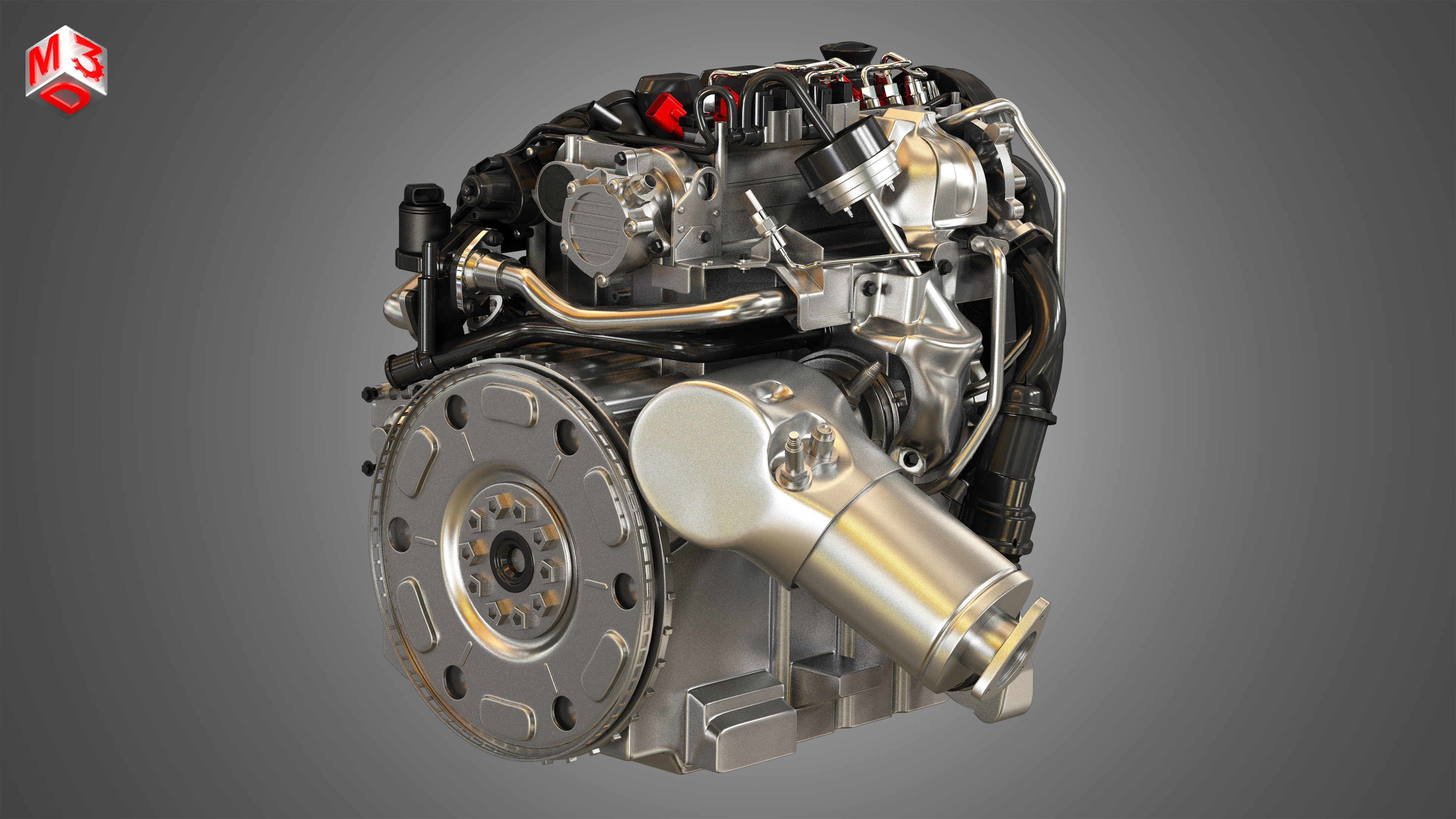 S60 T6  Drive - E 4 Cylinder Turbocharged Diesel Engine 3D model_2