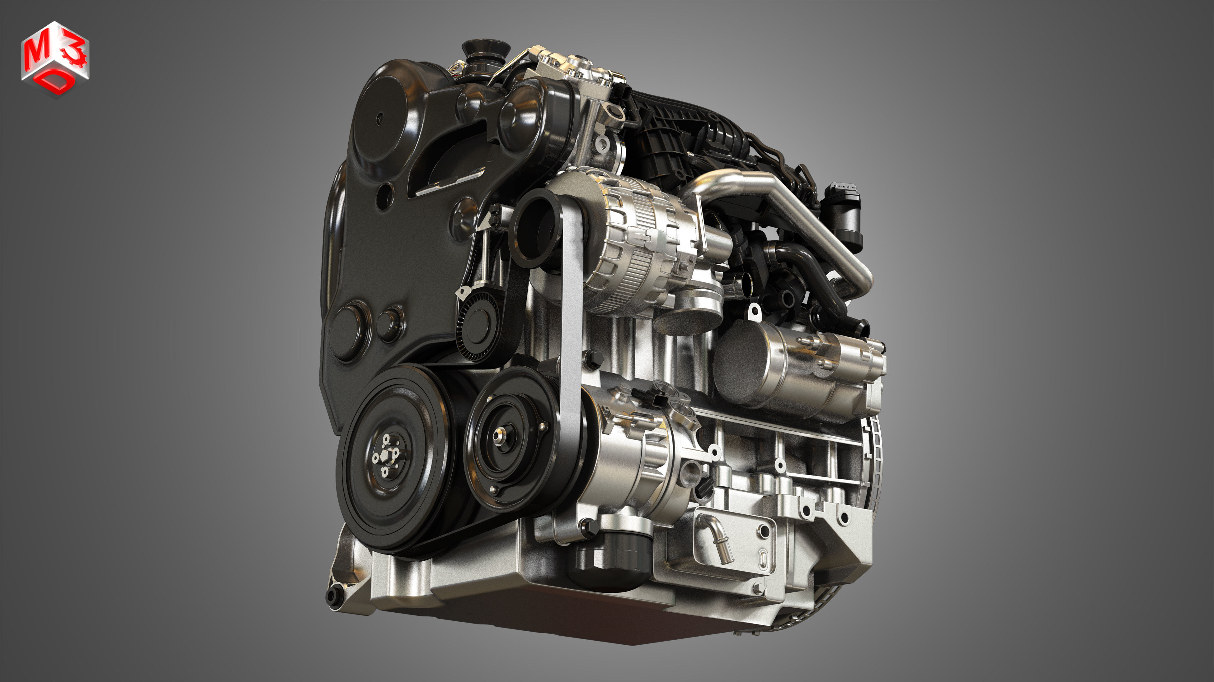 S60 T6  Drive - E 4 Cylinder Turbocharged Diesel Engine 3D model_7