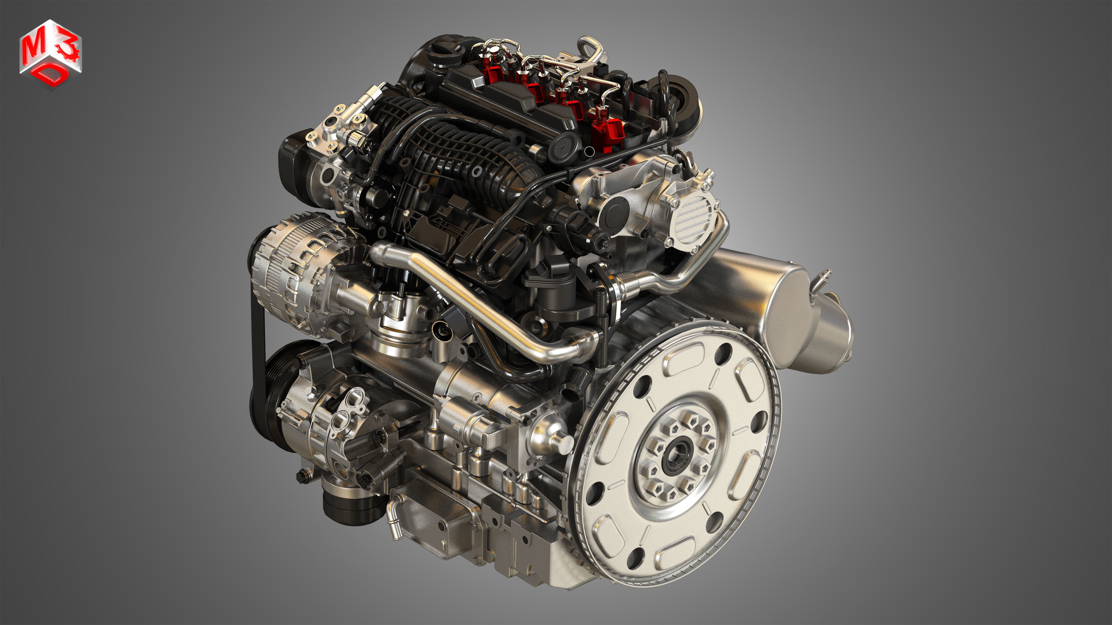 S60 T6  Drive - E 4 Cylinder Turbocharged Diesel Engine 3D model_14