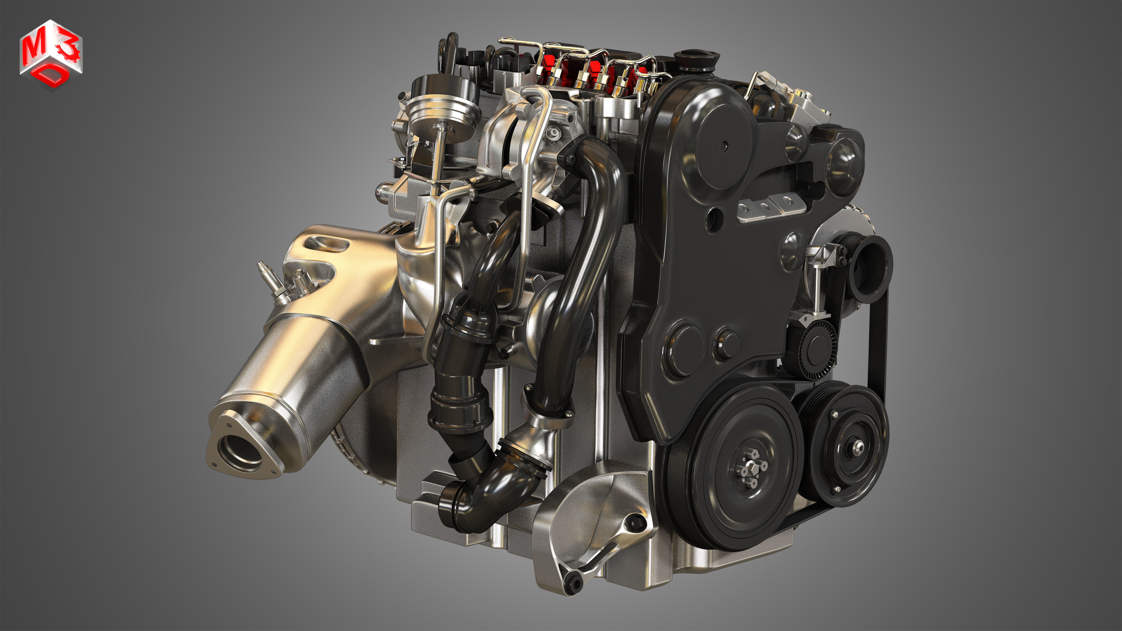 S60 T6  Drive - E 4 Cylinder Turbocharged Diesel Engine 3D model_3