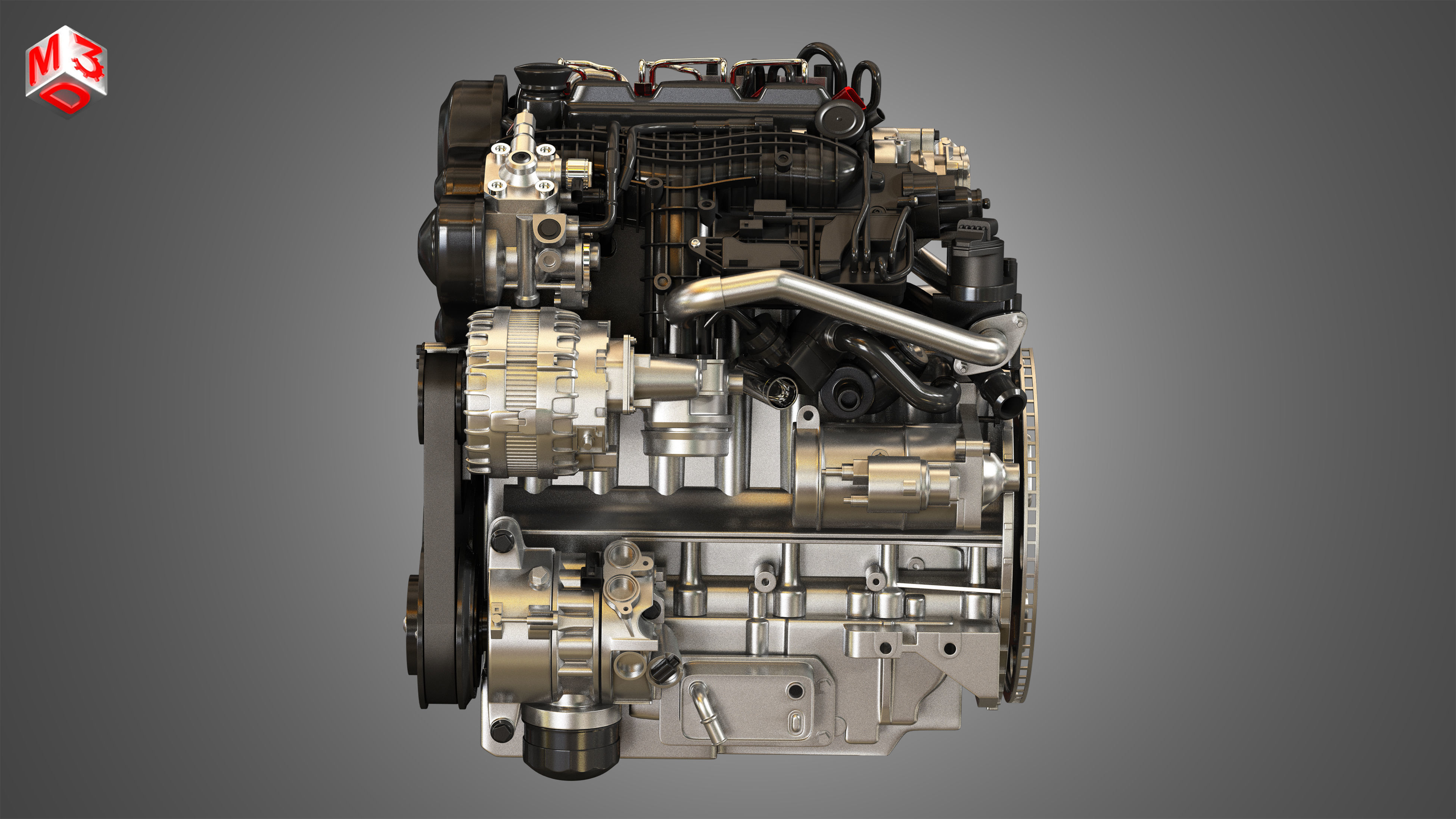 S60 T6  Drive - E 4 Cylinder Turbocharged Diesel Engine 3D model_5