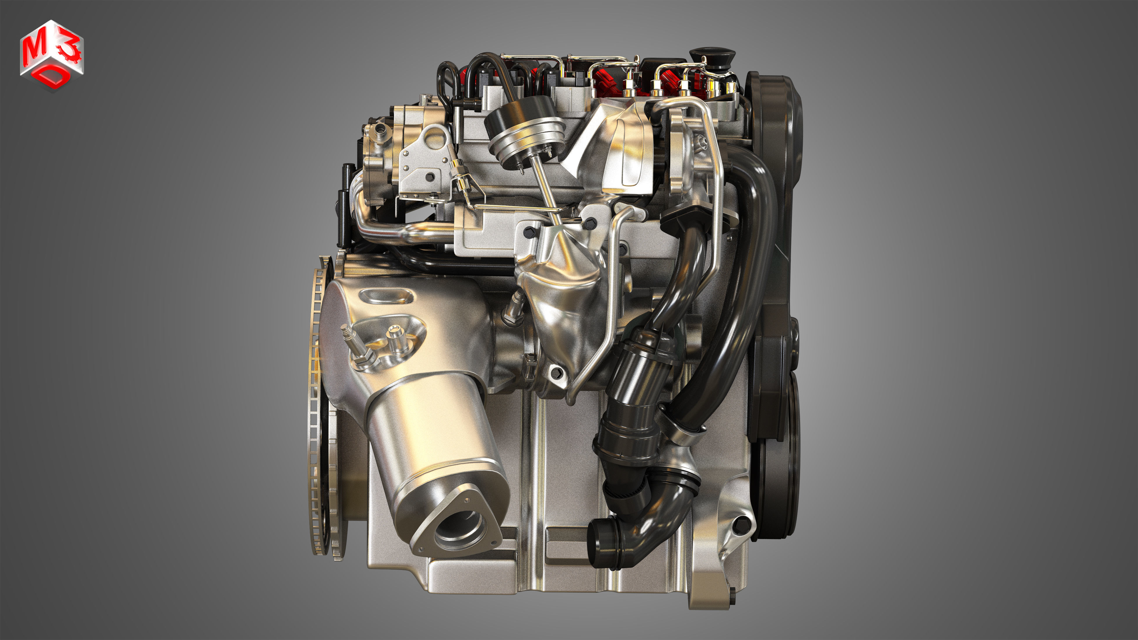 S60 T6  Drive - E 4 Cylinder Turbocharged Diesel Engine 3D model_6