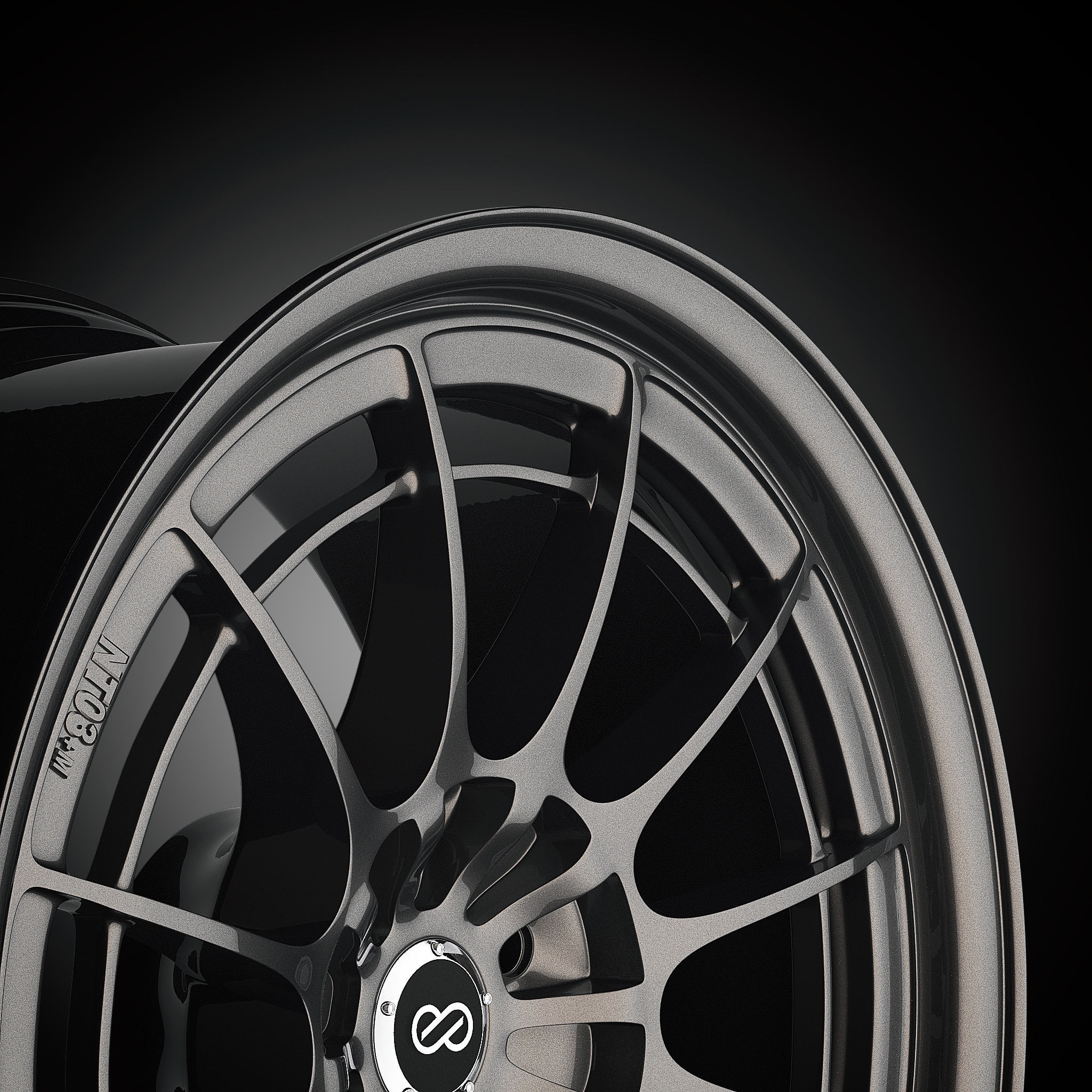 Enkei Wheels - nt03m Low-poly 3D model_9