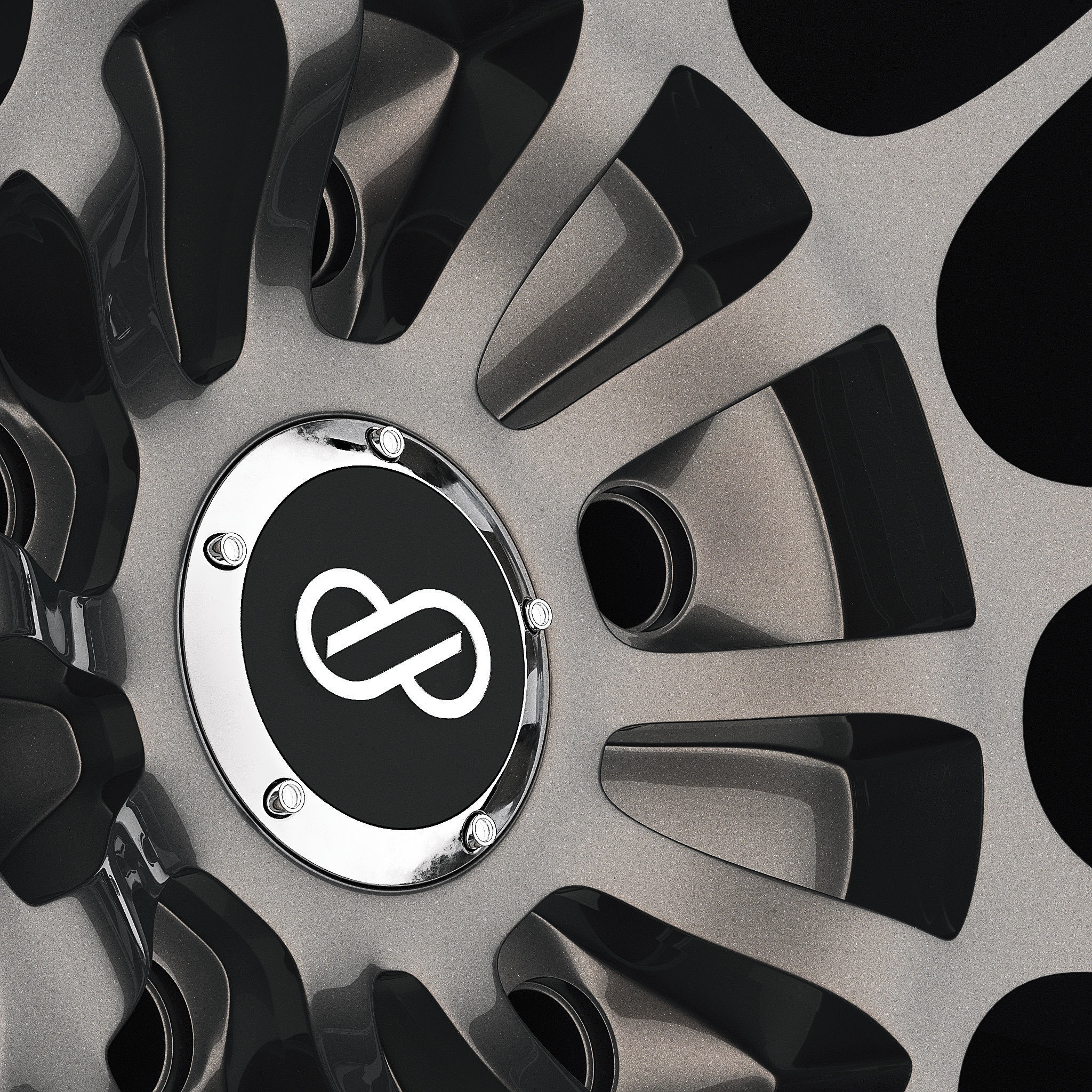 Enkei Wheels - nt03m Low-poly 3D model_11