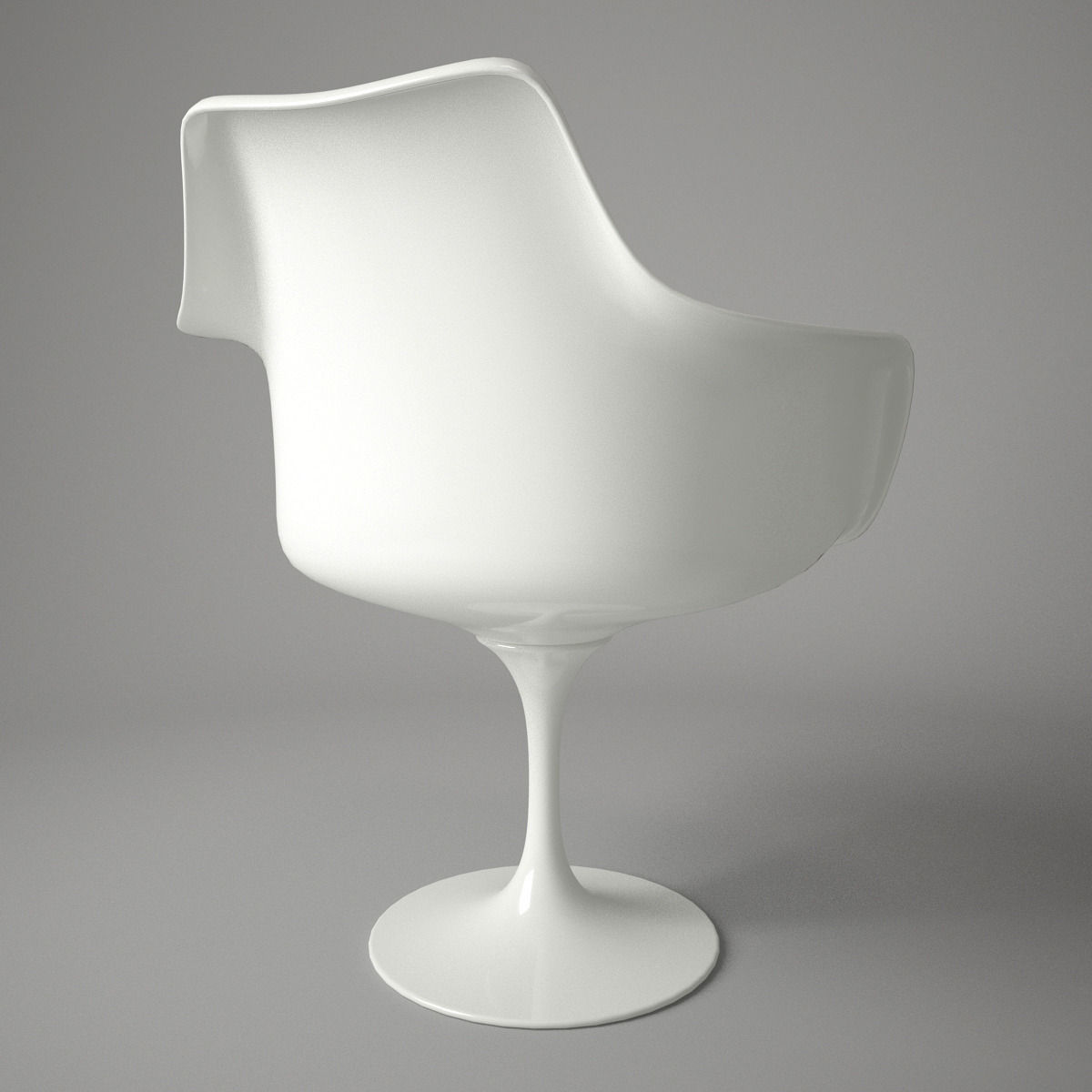 Tulip Chair and Armchair 3D model_9