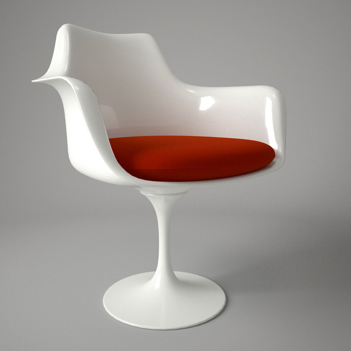 Tulip Chair and Armchair 3D model_1