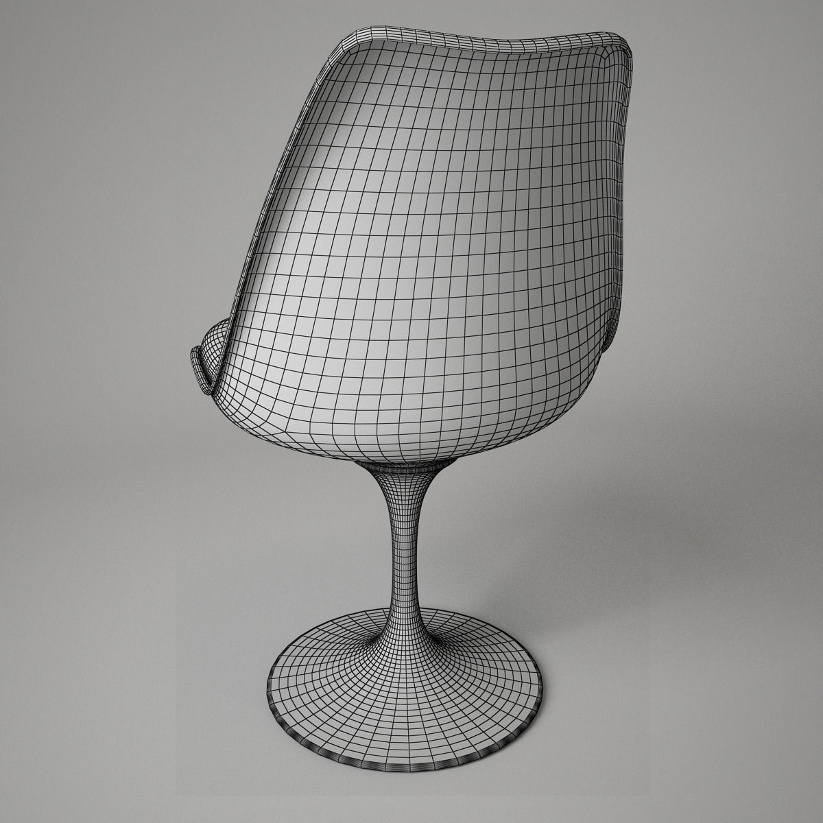 Tulip Chair and Armchair 3D model_14