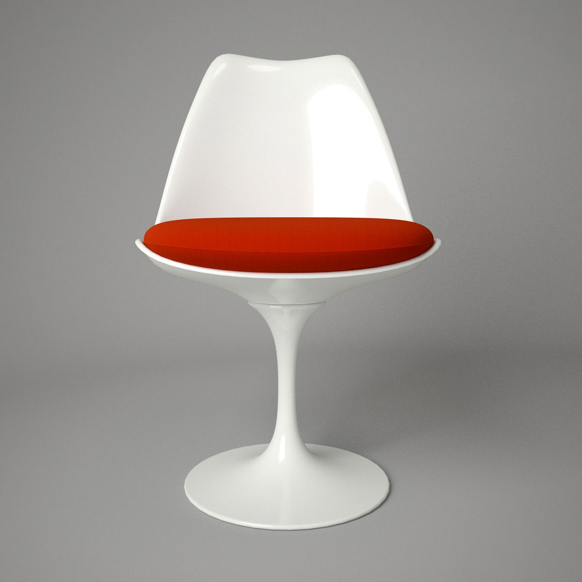 Tulip Chair and Armchair 3D model_5